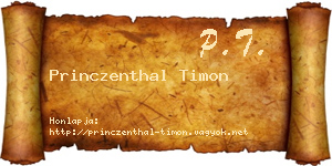 Princzenthal Timon névjegykártya